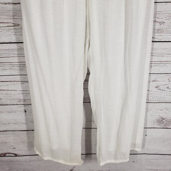 New Directions Curvy Women's White Lace Trim Flowy Pants Size 3X - Picture 4 of 11